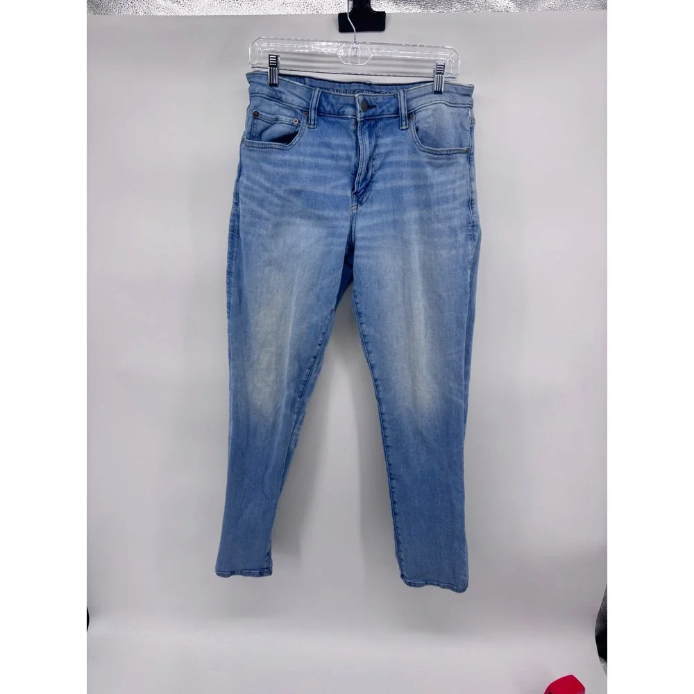 American Eagle Mens‎ Airflex+ Slim Fit Light Wash Denim Jeans - 33x32
